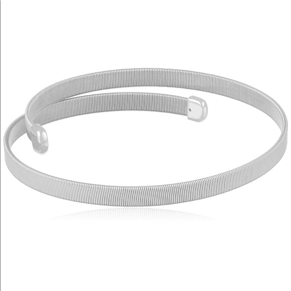 NWOT Silver Nickel Free Adjustable Choker Necklace - Picture 4 of 5